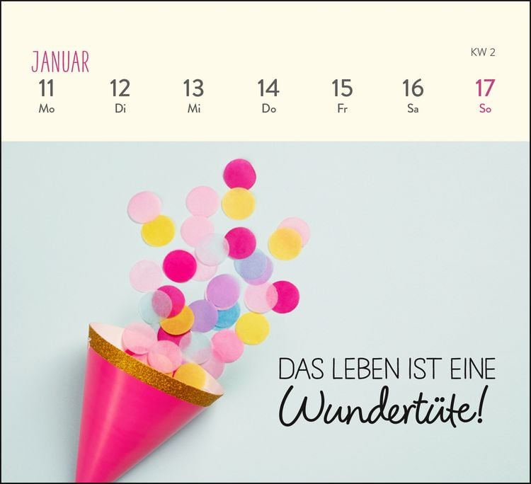 Produktbild: Mini-Wochenkalender 2027: Ein kleines L&auml;cheln f&uuml;r jeden Tag