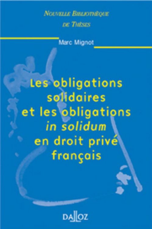Produktbild: Les Obligations Solidaires et les Obligations In Solidum en Droit
