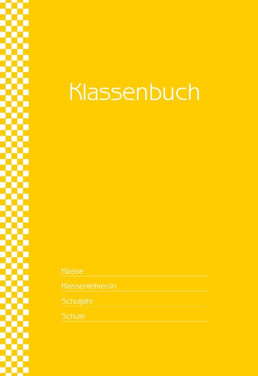 Produktbild: Klassenbuch "Standard", Umschlagfarbe: gelb