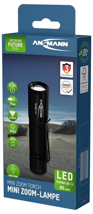 Produktbild: Ansmann T50F LED Taschenlampe batteriebetrieben 60lm 2.5h 60g
