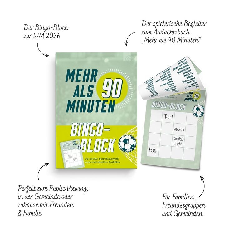 Produktbild: Mehr als 90 Minuten - Bingo-Block Fu&szlig;ball