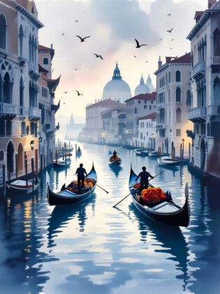 Produktbild: CALVENDO Puzzle Venedig - Stadt der Gondeln | 1000 Teile Lege-Gr&ouml;&szlig;e 64x48cm Foto-Puzzle f&uuml;r gl&uuml;ckliche Stunden