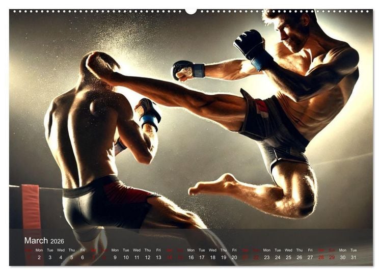 Produktbild: MMA UK - The ultimate fight (Wall Calendar 2026 DIN A2 landscape), CALVENDO 12 Month Wall Calendar