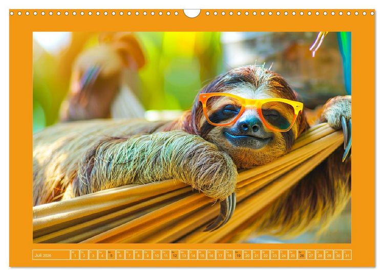 Produktbild: Supermodel Faultier. Professionelles Fotoshooting im Urwald (Wandkalender 2026 DIN A3 quer), CALVENDO Monatskalender