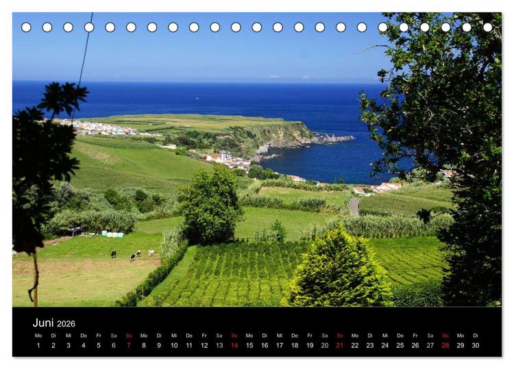 Produktbild: Azoren - Ein Naturerlebnis (Tischkalender 2026 DIN A5 quer), CALVENDO Monatskalender