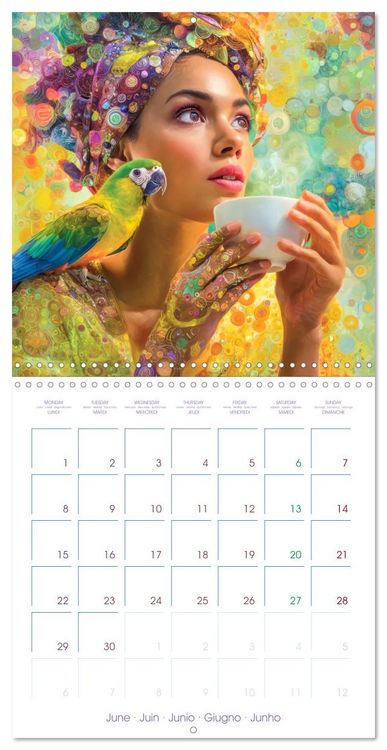 Produktbild: A cup of coffee - Is when happiness begins (Wall Calendar 2026 12 &times; 12 Inch) CALVENDO 12 Month Wall Calendar