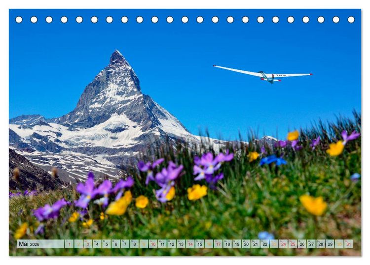 Produktbild: Segelflug, ein St&uuml;ck Freiheit (Tischkalender 2026 DIN A5 quer), CALVENDO Monatskalender