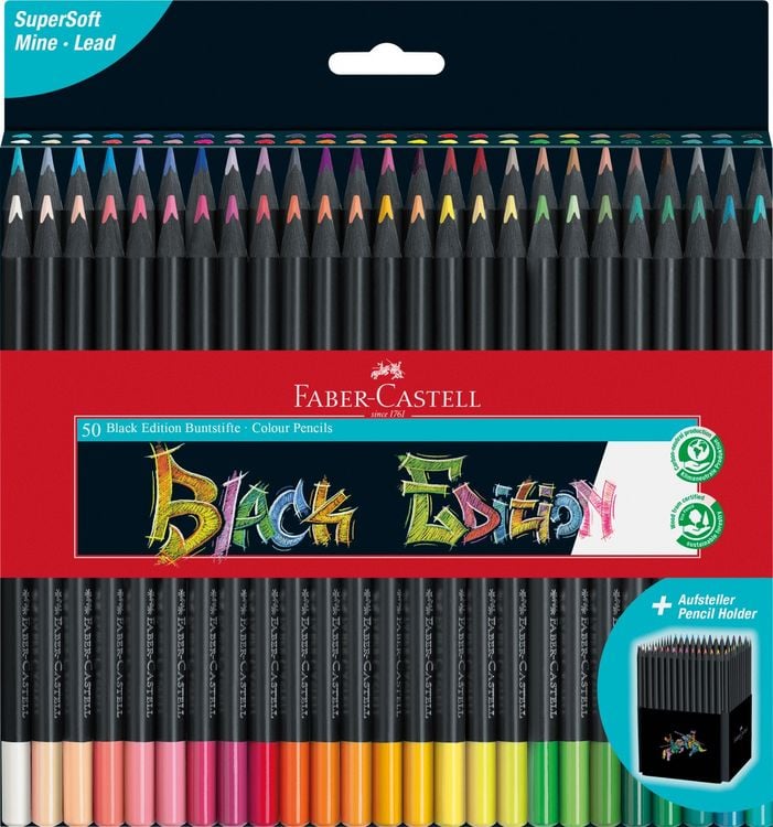 Produktbild: Faber-Castell Buntstifte Black Edition 50er Set
