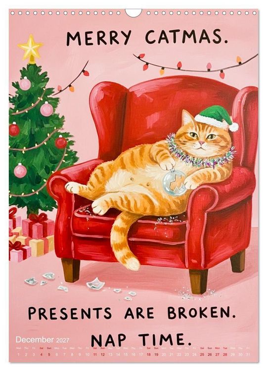 Produktbild: CATitude A YEAR OF CAT LIFE (Wall Calendar 2027 DIN A3 portrait), CALVENDO 12 Month Wall Calendar