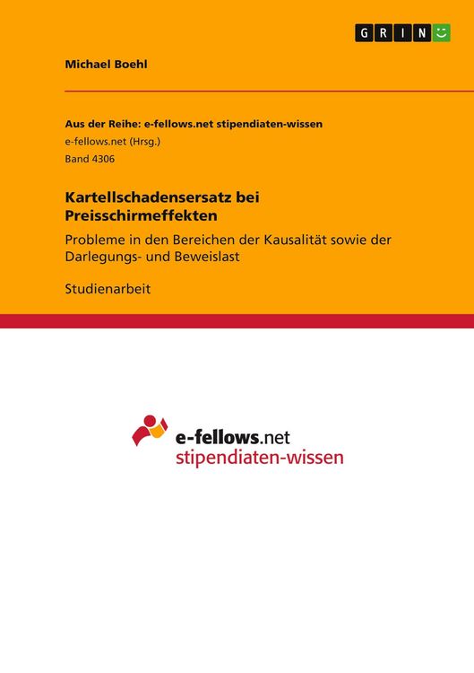 Produktbild: Kartellschadensersatz bei Preisschirmeffekten