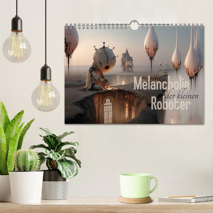 Produktbild: Die Melancholie der kleinen Roboter (Wandkalender 2026 DIN A4 quer), CALVENDO Monatskalender