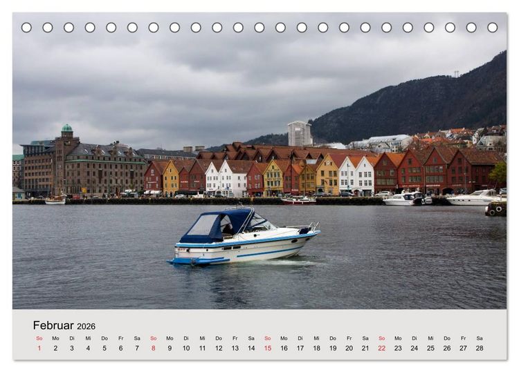 Produktbild: Mit den Hurtigruten unterwegs (Tischkalender 2026 DIN A5 quer), CALVENDO Monatskalender