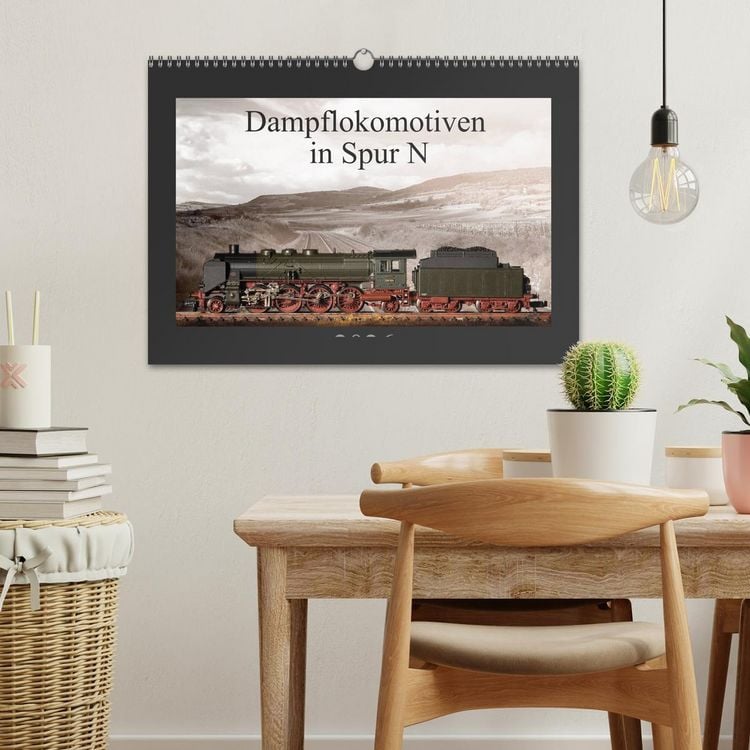 Produktbild: Dampflokomotiven in Spur N (Wandkalender 2026 DIN A3 quer), CALVENDO Monatskalender