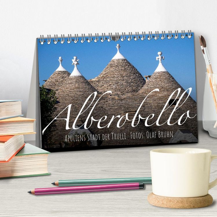 Produktbild: Alberobello &ndash; Apuliens Stadt der Trulli (Tischkalender 2026 DIN A5 quer), CALVENDO Monatskalender