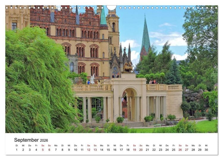 Produktbild: Schwerin - Landeshauptstadt von Mecklenburg-Vorpommern (Wandkalender 2026 DIN A3 quer), CALVENDO Monatskalender