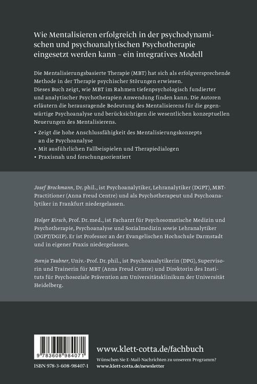 Produktbild: Mentalisieren in der psychodynamischen und psychoanalytischen Psychotherapie