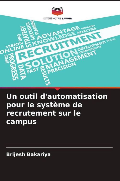 Produktbild: Un outil d'automatisation pour le syst&egrave;me de recrutement sur le campus