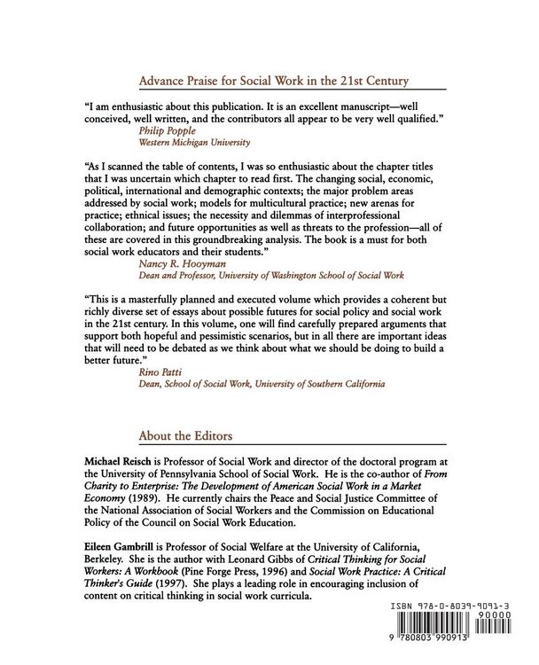 Produktbild: Social Work in the 21st Century