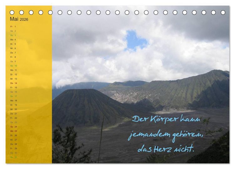 Produktbild: Bali und Java ~ mit indonesischen Weisheiten (Tischkalender 2026 DIN A5 quer), CALVENDO Monatskalender