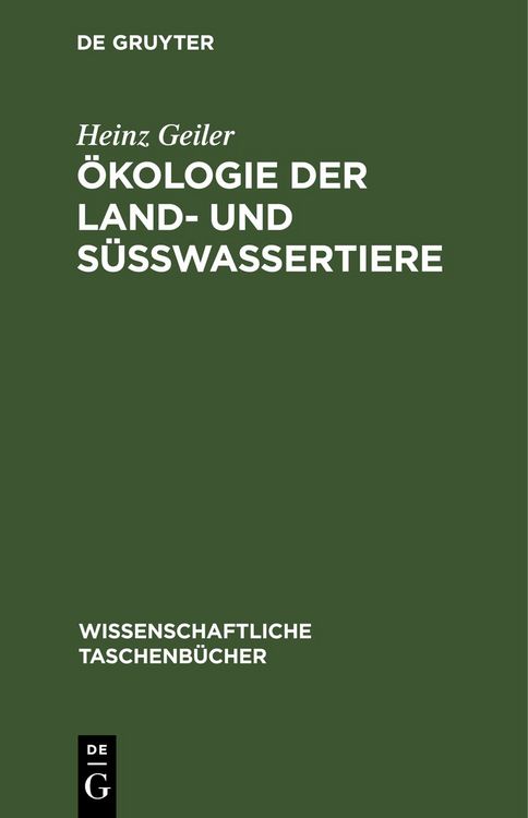 Produktbild: &Ouml;kologie der Land- und S&uuml;&szlig;wassertiere