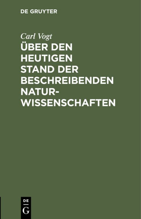 Produktbild: &Uuml;ber den heutigen Stand der beschreibenden Naturwissenschaften