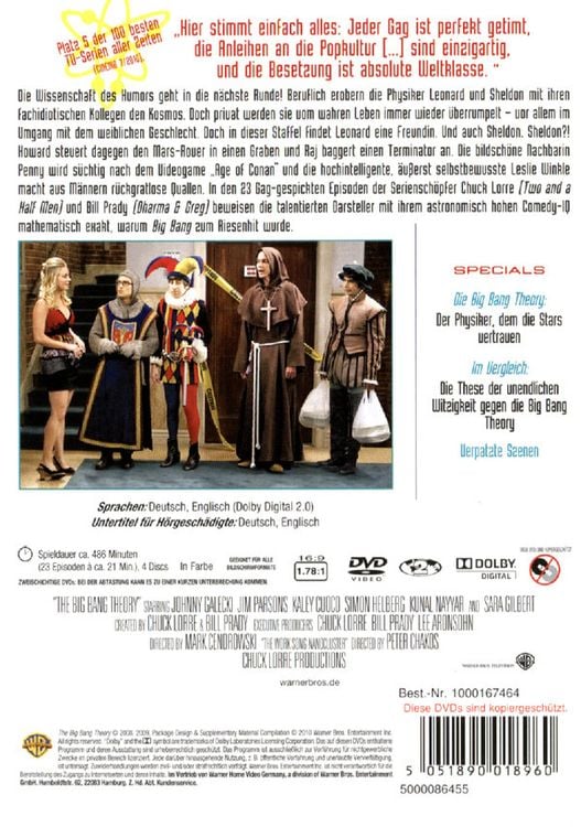 Produktbild: The Big Bang Theory - Staffel 2 [4 DVDs]
