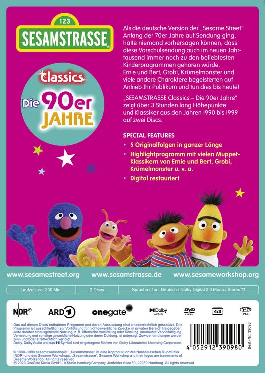 Produktbild: Sesamstra&szlig;e Classics - Die 90er Jahre [2 DVDs]