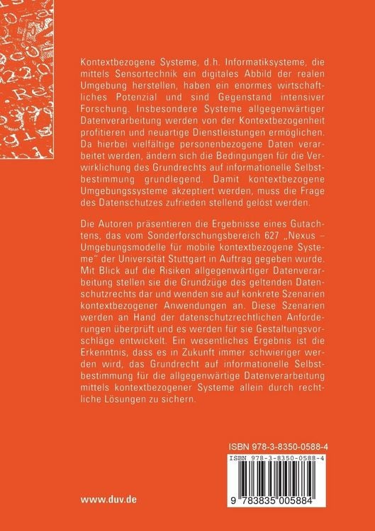Produktbild: Datenschutzfragen mobiler kontextbezogener Systeme