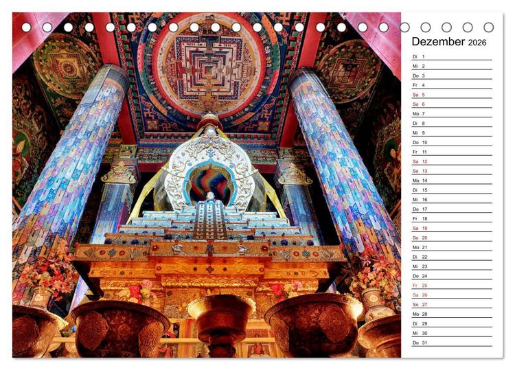 Produktbild: Tibet Momente (Tischkalender 2026 DIN A5 quer), CALVENDO Monatskalender
