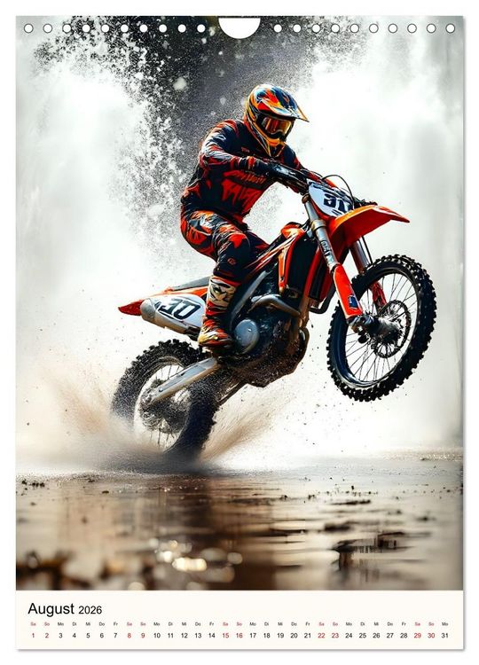 Produktbild: Kickstart the Year - Dirt, Speed und Adrenalin (Wandkalender 2026 DIN A4 hoch), CALVENDO Monatskalender