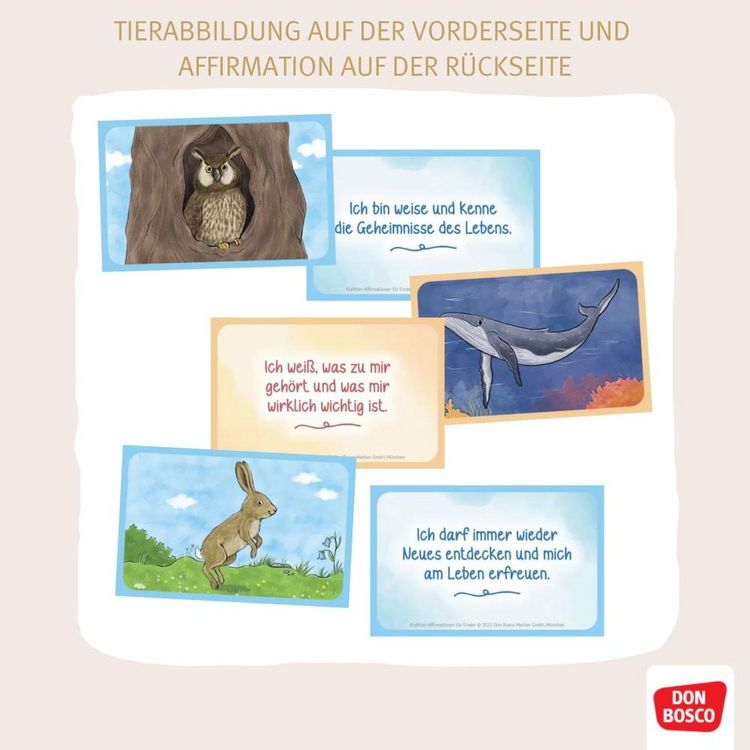 Produktbild: Krafttier-Affirmationen f&uuml;r Kinder