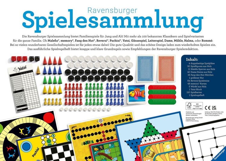 Produktbild: Ravensburger Spielesammlung - Gesellschaftsspiel & Brettspiel ab 4 Jahre