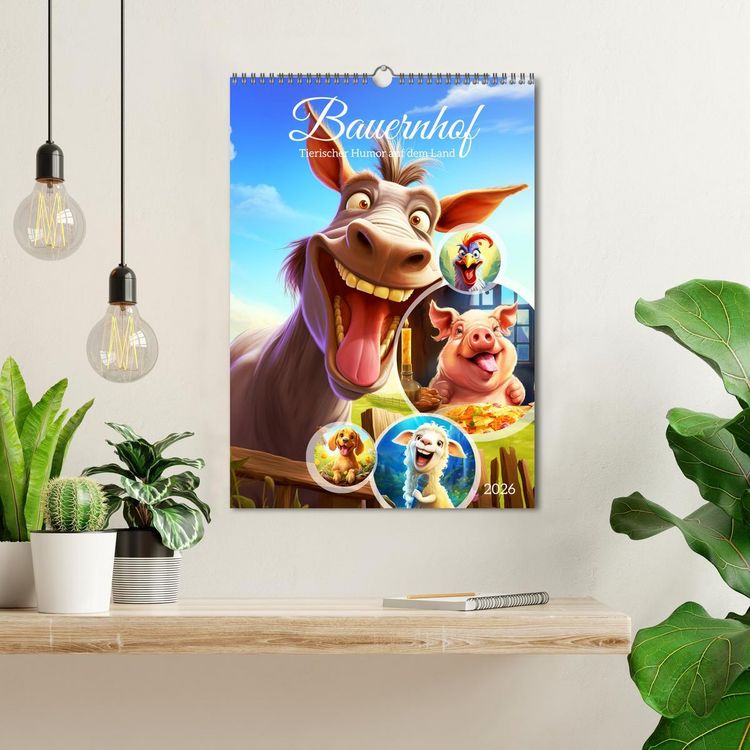 Produktbild: Bauernhof. Tierischer Humor auf dem Land (Wandkalender 2026 DIN A3 hoch), CALVENDO Monatskalender