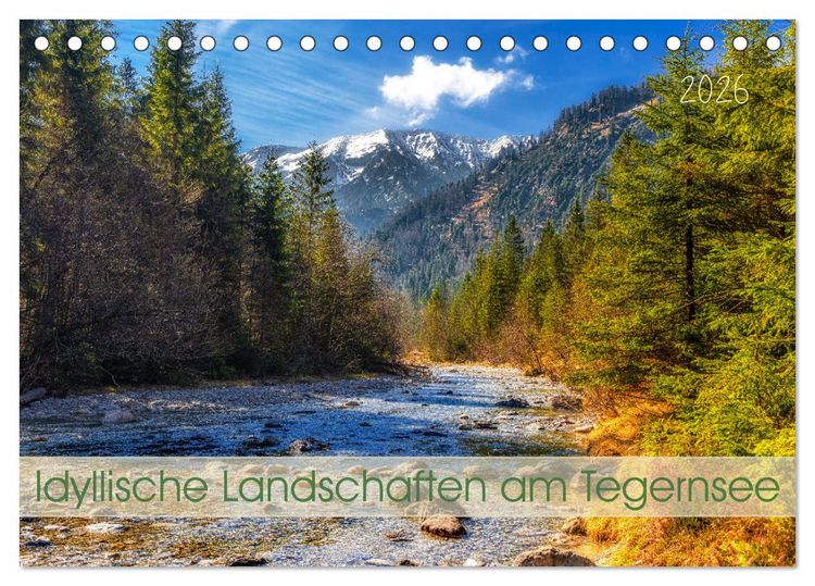 Produktbild: Idyllische Landschaften am Tegernsee (Tischkalender 2026 DIN A5 quer), CALVENDO Monatskalender