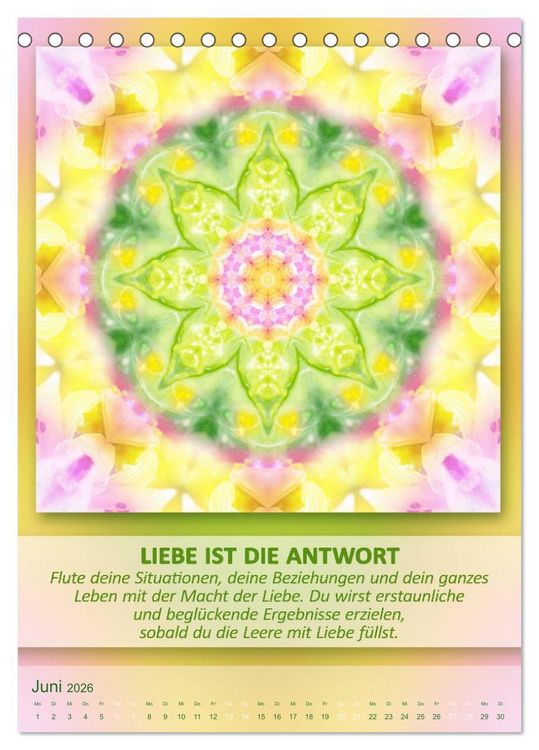 Produktbild: Light Energy Mandalas - Kalender - Vol. 2 (Tischkalender 2026 DIN A5 hoch), CALVENDO Monatskalender