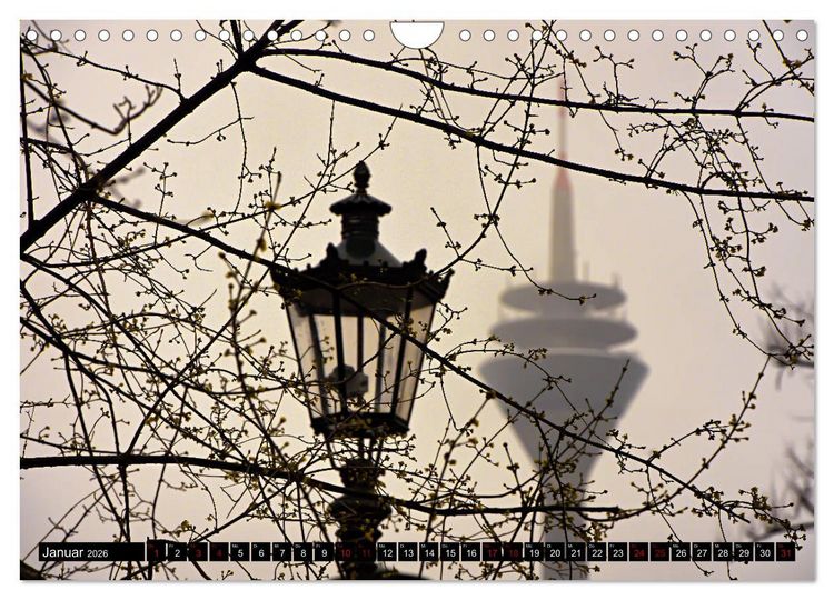 Produktbild: D&uuml;sseldorf - 300mm Perspektiven (Wandkalender 2026 DIN A4 quer), CALVENDO Monatskalender