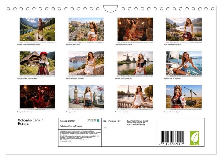 Produktbild: Sch&ouml;nheit(en) in Europa (Wandkalender 2027 DIN A4 quer), CALVENDO Monatskalender