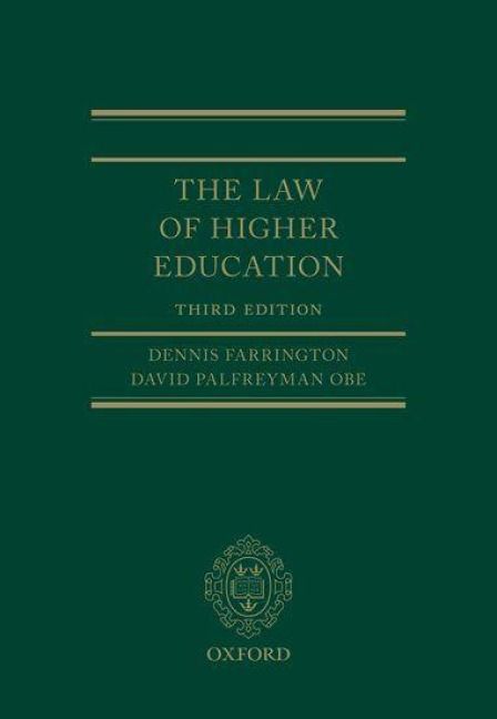 Produktbild: The Law of Higher Education 3e
