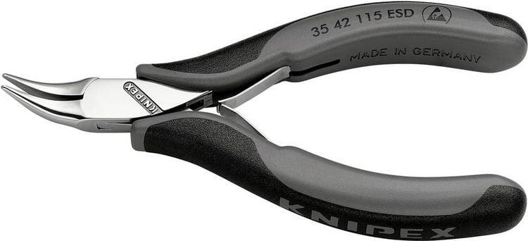 Produktbild: Knipex 35 42 115 ESD ESD Spitzzange 45&deg; gebogen 115mm