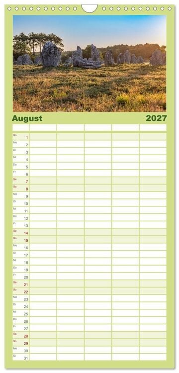 Produktbild: Familienplaner 2027 - Morbihan - Eine Entdeckungsreise in den S&uuml;den der Bretagne mit 5 Spalten (Wandkalender, 21 x 45 cm) CALVENDO