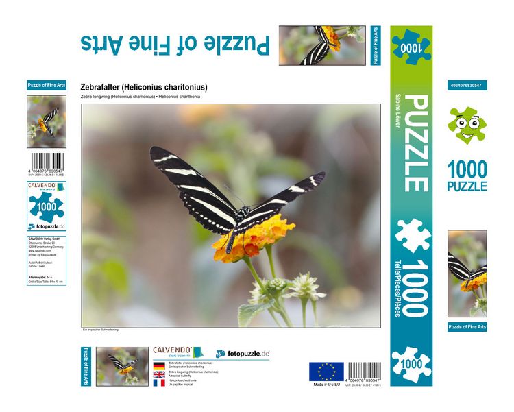 Produktbild: CALVENDO Puzzle Zebrafalter (Heliconius charitonius) 1000 Teile Lege-Gr&ouml;&szlig;e 640 x 480 cm Foto-Puzzle Bild von Sabine L&ouml;wer