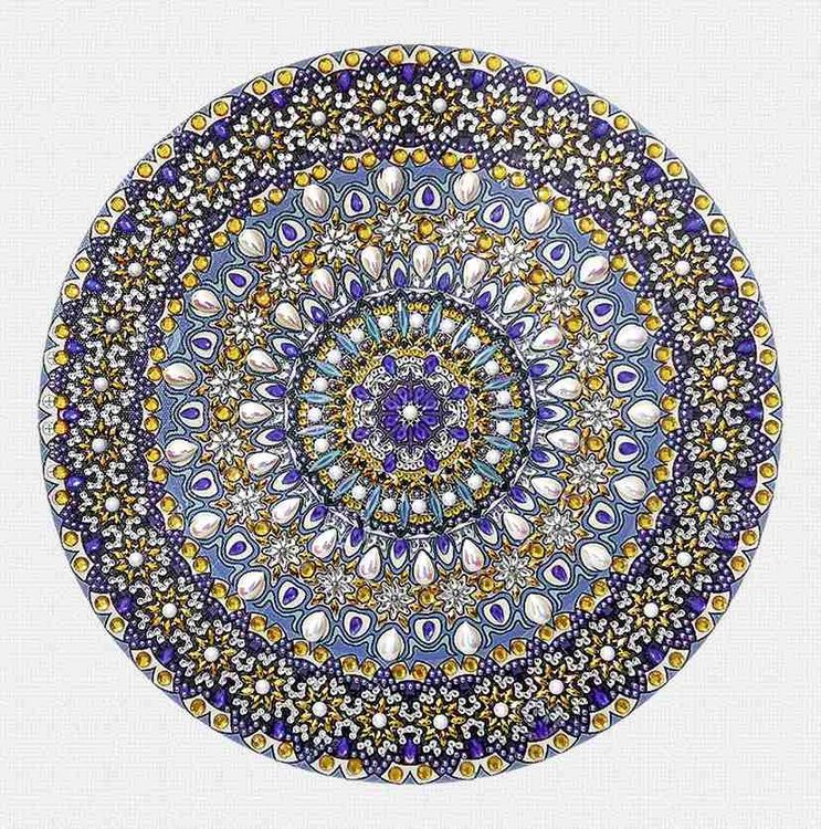 Kit De Pintura De Diamantes Mandala - Lienzo 30x30 Cm Con Diamantes Acrílicos - Manualidad Para Niños Y Adultos
