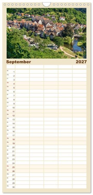 Produktbild: Familienplaner 2027 - Schwarzwald - Ferienregion Kinzigtal mit 5 Spalten (Wandkalender, 21 x 45 cm) CALVENDO