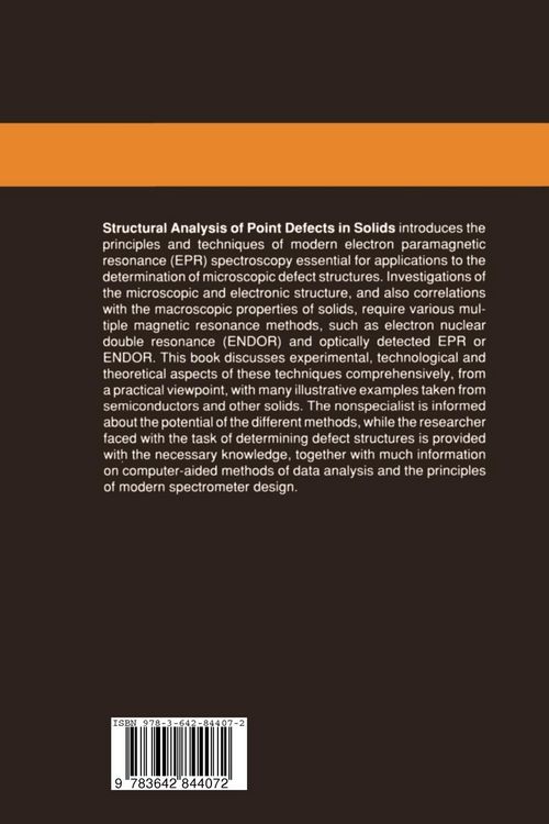 Produktbild: Structural Analysis of Point Defects in Solids