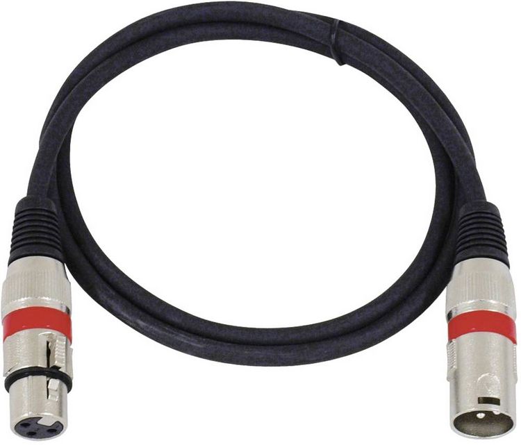 Produktbild: Omnitronic 30220406 XLR Verbindungskabel [1x XLR-Stecker 3 polig - 1x XLR-Buchse 3 polig] 1.00 m Schwarz
