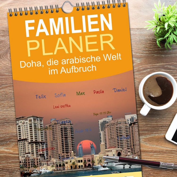 Produktbild: Familienplaner 2026 - Doha, die arabische Welt im Aufbruch mit 5 Spalten (Wandkalender, 21 x 45 cm) CALVENDO