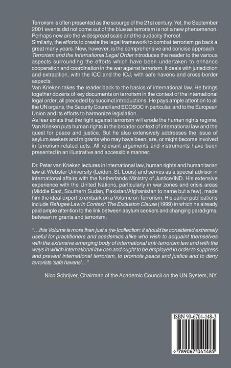 Produktbild: Terrorism and the International Legal Order:With Special Reference to the UN, the EU and Cross-Border Aspects