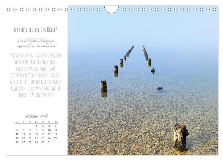 Produktbild: Was uns tr&auml;gt, wenn alles wankt. &Uuml;ber das Wachsen an Krisen (Wandkalender 2026 DIN A4 quer), CALVENDO Monatskalender