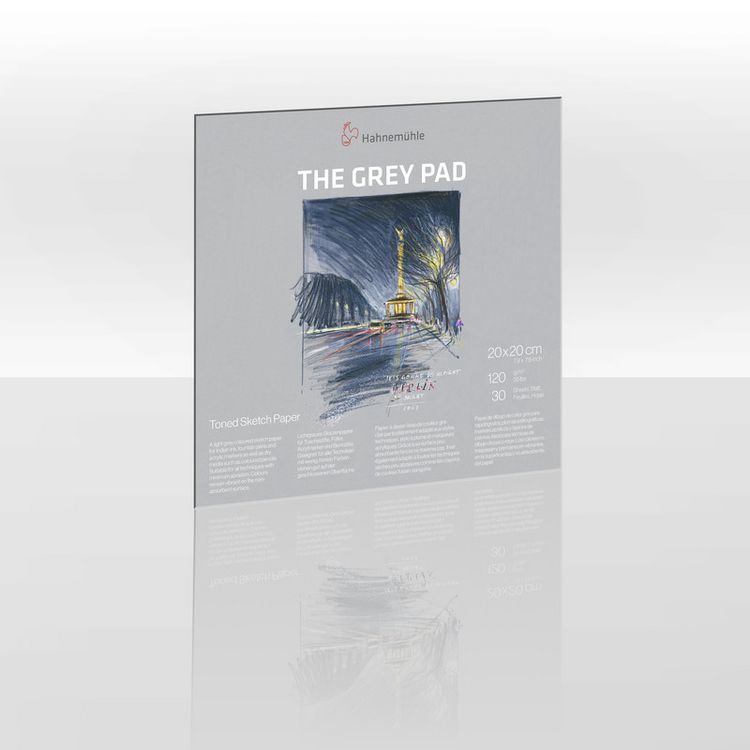 Produktbild: Hahnem&uuml;hle Papier The Grey Pad, 20 x 20 cm, 120 g/m&sup2;