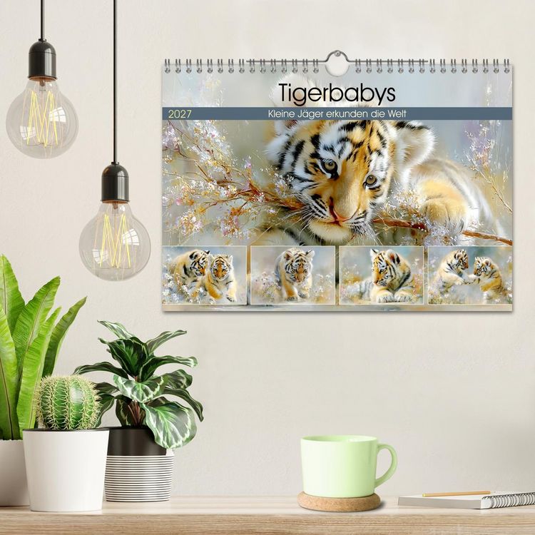 Produktbild: Tigerbabys. Kleine J&auml;ger erkunden die Welt (Wandkalender 2027 DIN A4 quer), CALVENDO Monatskalender